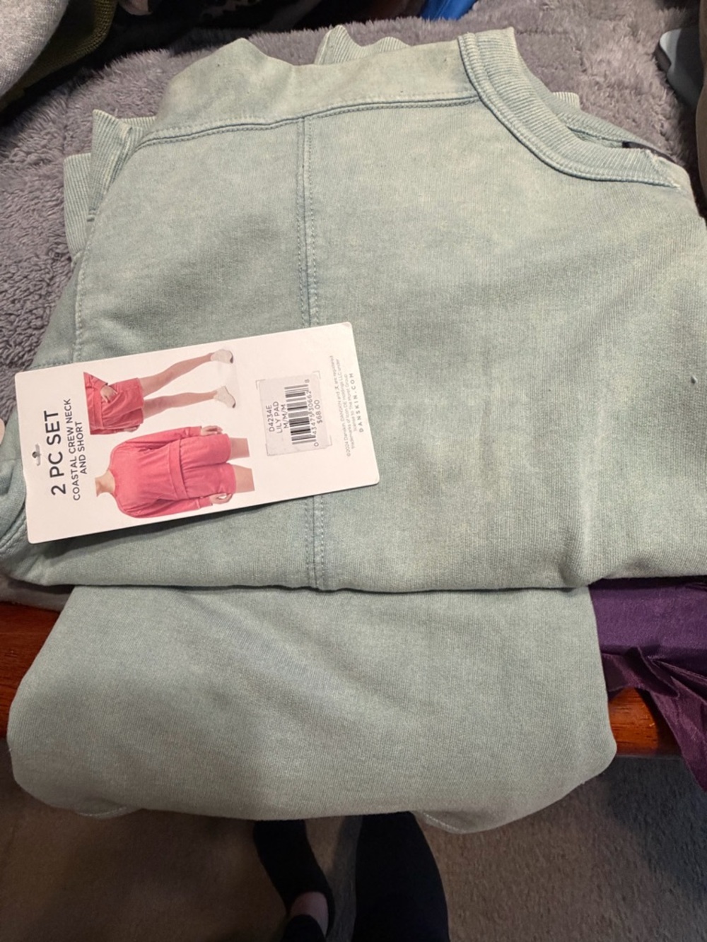 Danskin Pink Coastal Crew-Neck 2-Piece Set